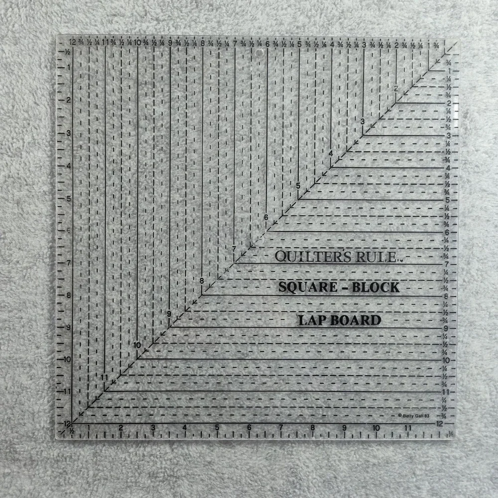 1980 Betty Gall Quilters Rule QRB12 Squar Block Lap Board 16.5X16.5 B23.3GA-3580